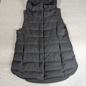 Eileen Fisher Stylish Puffer Vest in Dark Black/Gray Size Small